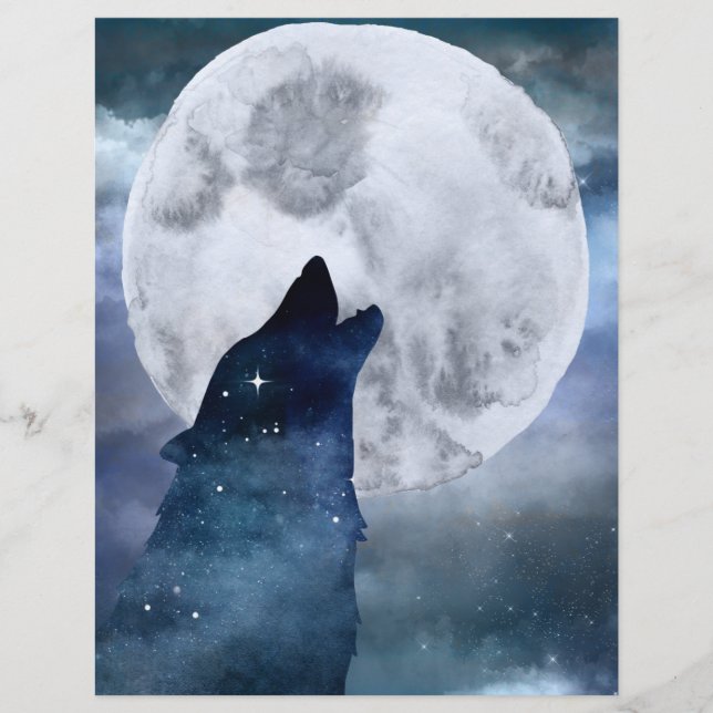 Sky Scrapbook Paper von Moon & Wolf Night (Vorderseite)