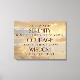 Sky Serenity Gebet Wrapped Canvas Print Leinwanddruck