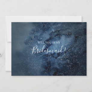 Sky Silver Bridesmaid Vorschlag Card Einladung