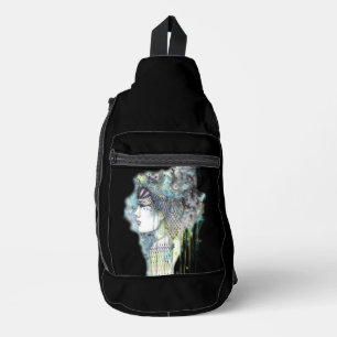Sky Sinti und Roma Bohemisch Fantasy Woman Art Crossbody Bag