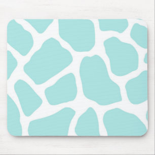 Sky und White Giraffe Print Mousepad