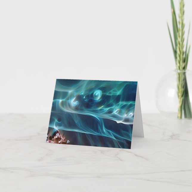 Sky Warp blau wirbelnde digitale Kunst zum Downloa Dankeskarte (Vorderseite)