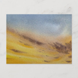 Sky watercolor painting postkarte