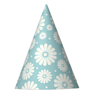 Sky White Daisies Party Hat Partyhütchen