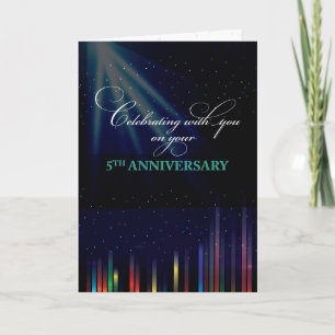 Sky zum fünften Jahrestag der Angestellten, Glückw Karte