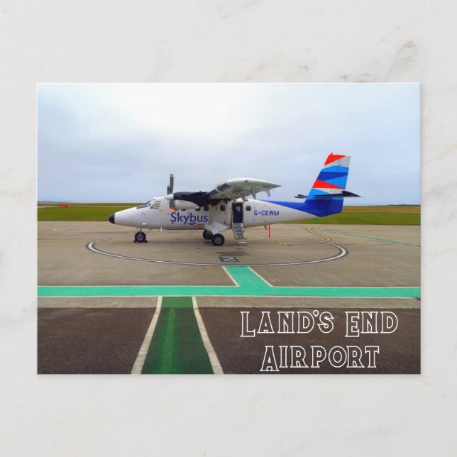 Skybus at Land's End Airport (Cornwall) Postkarte (Vorderseite)