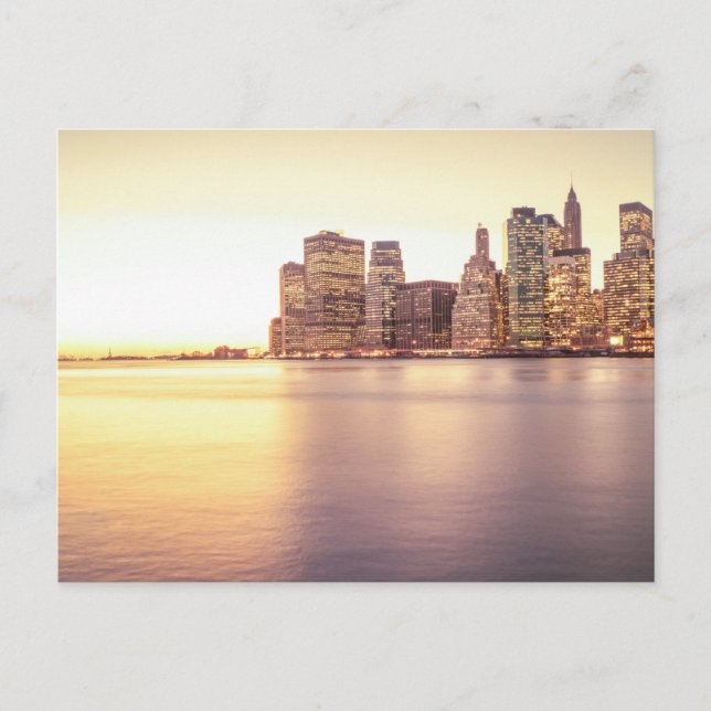 Skycraper Skyline - New York City Sunset Postkarte (Vorderseite)