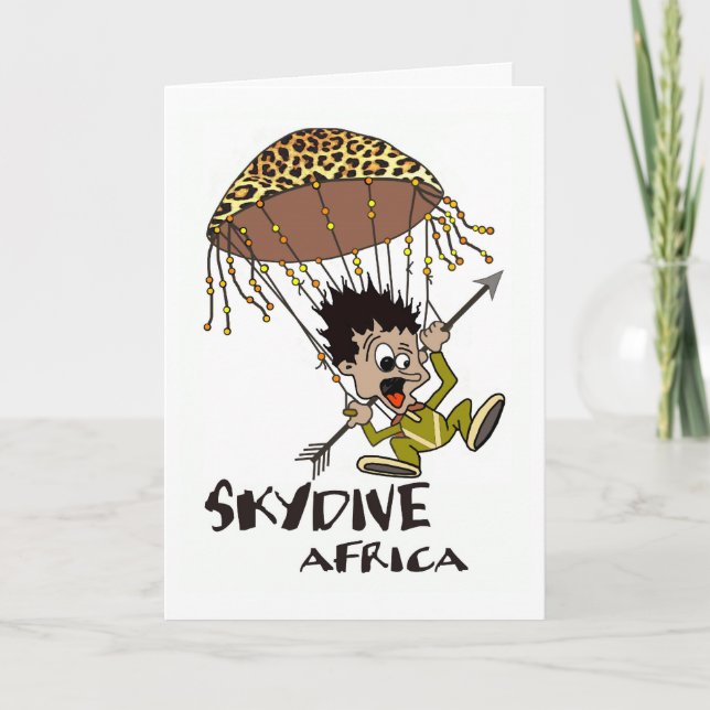 Skydive Africa Happy Birthday Card Karte (Vorderseite)