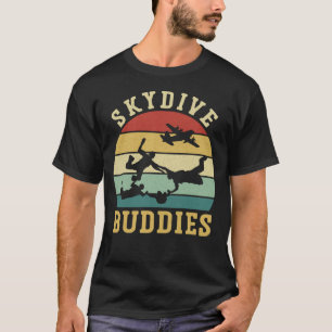 Skydive Buddies Vintag Retro T-Shirt