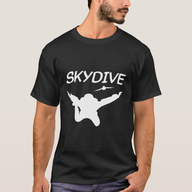 Skydive Fallschirm für Skydiving Freefall T-Shirt (Vorderseite)