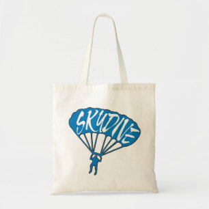 Skydive fanatisch blaues Logo wiederverwendbar Tas Tragetasche