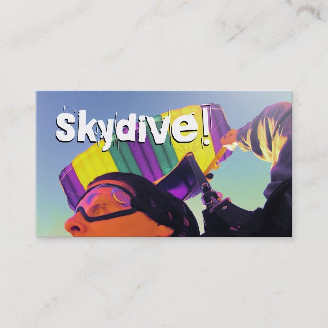 Skydive! (Foto perfekt) Visitenkarte (Vorderseite)