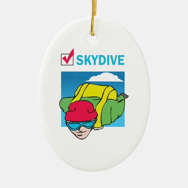 SKYDIVE GETAN DEM KERAMIK ORNAMENT (Vorne)