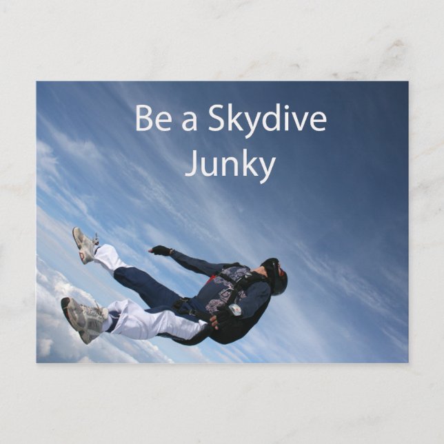 Skydive-Junky Postkarte (Vorderseite)