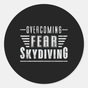 Skydive Skydive Skydiver Flugzeug Jump Funny Gift Runder Aufkleber