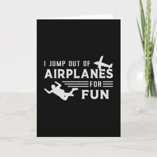 Skydive Skydive Skydiver Jump Flugzeug Funny Gift Karte