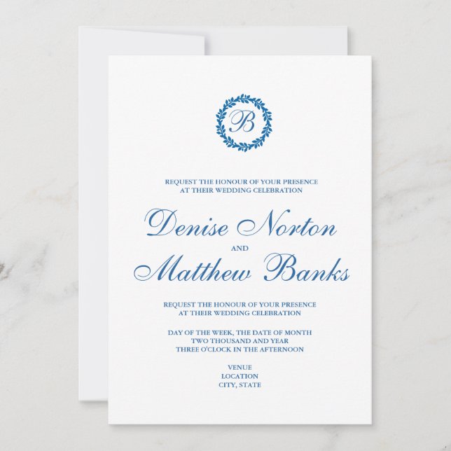 Skydiver Blue Einladung (Vorderseite)