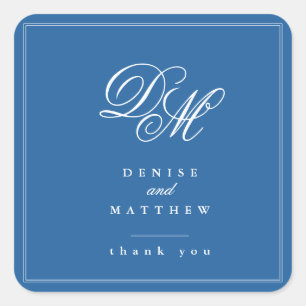 Skydiver Blue Quadratischer Aufkleber