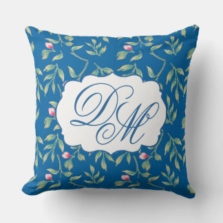Skydiver Blue Wedding Keepsake Throw Pillow Kissen