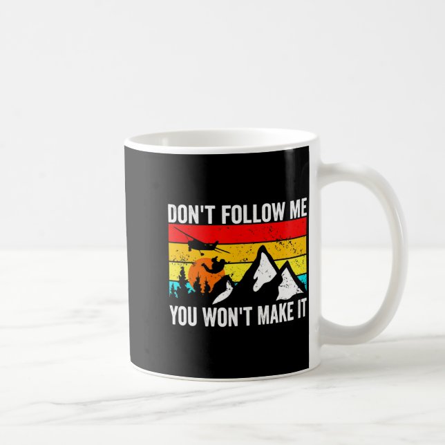 Skydiver Dont Follow Me I Do Stud Things Skydivi  Kaffeetasse (Rechts)