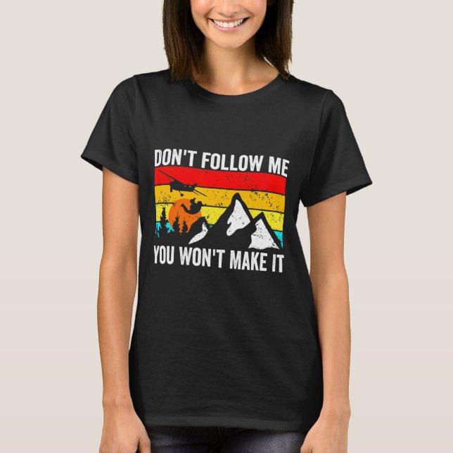 Skydiver Dont Follow Me I Do Stud Things Skydivi  T-Shirt (Vorderseite)