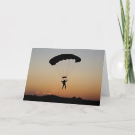 Skydiver Fallschirm at Sunset Sky Diver Karte
