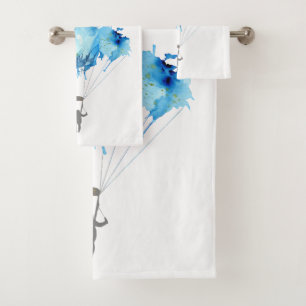Skydiver, Fallschirm. Skydiving Sport. Badhandtuch Set