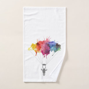 Skydiver, Fallschirm. Skydiving Sport. Handtuch