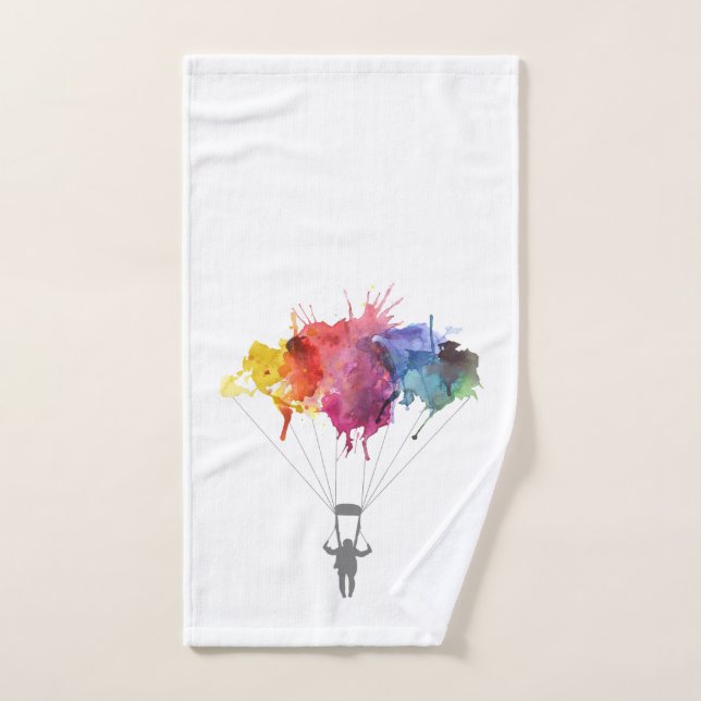 Skydiver, Fallschirm. Skydiving Sport. Handtuch (Handtuch)