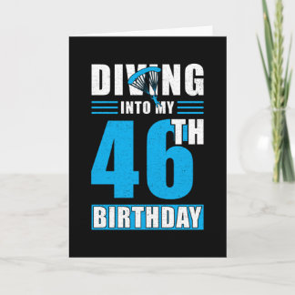 Skydiver Geschenk 46. Geburtstag Karte