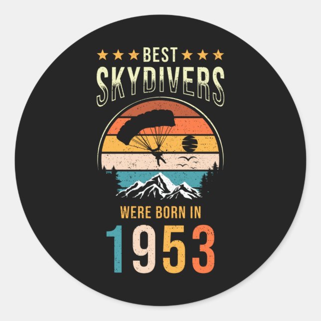 Skydiver-Geschenk Runder Aufkleber (Vorderseite)