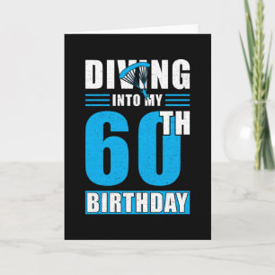 Skydiver Gift 60th Birthday Karte