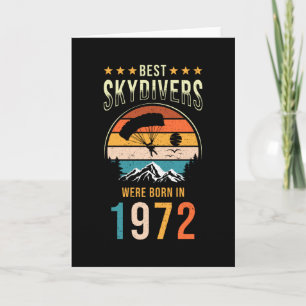 Skydiver Gift geboren 1972 Karte