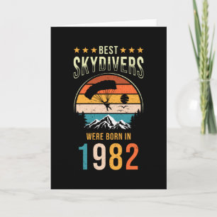 Skydiver Gift geboren 1982 Karte