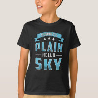 Skydiver Goodbye Schlicht Hello Sky Vintag Retro