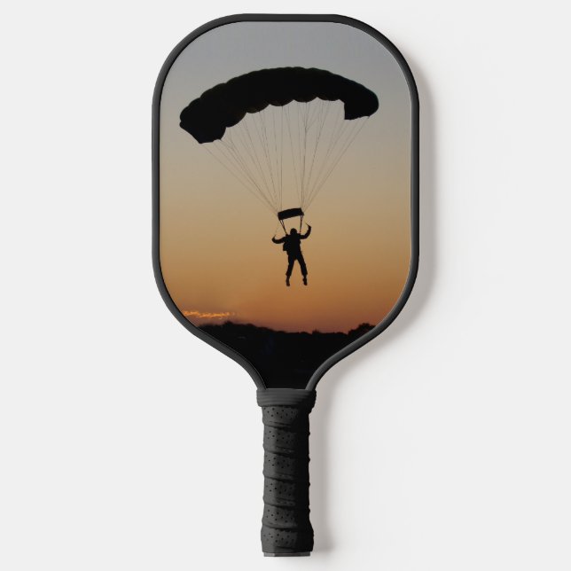 Skydiver Parachute bei Sunset Pickleball Schläger (Vorderseite)
