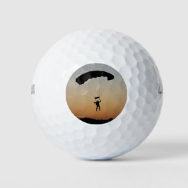 Skydiver Parachute bei Sunset Sky Diver Golfball