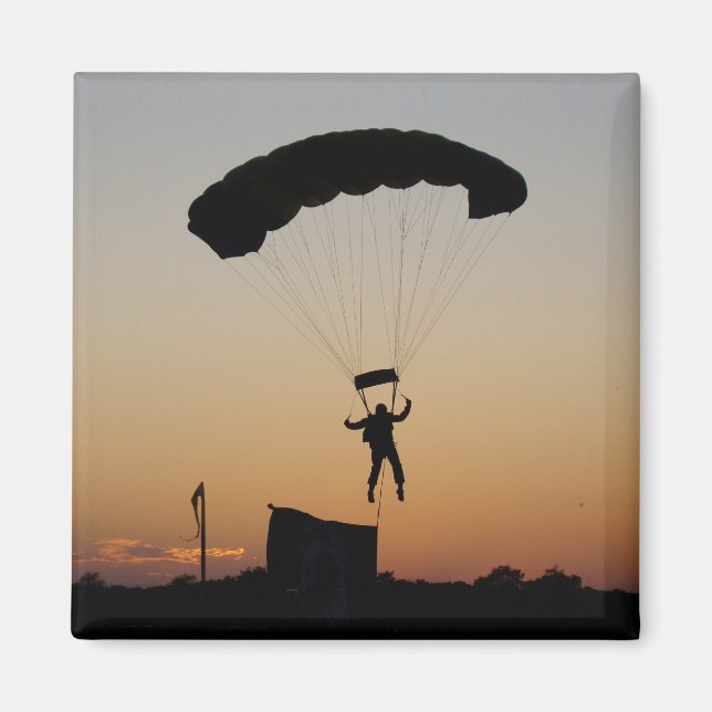 Skydiver Parachute bei Sunset Sky Diver Magnet (Vorne)