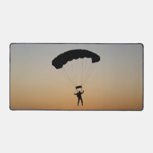 Skydiver Parachute bei Sunset Sky Diver Schreibtischunterlage