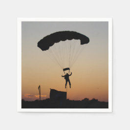 Skydiver Parachute bei Sunset Sky Diver Serviette