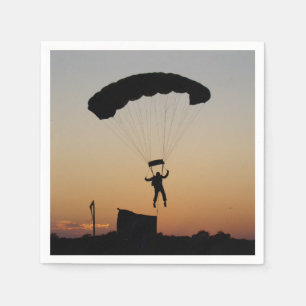 Skydiver Parachute bei Sunset Sky Diver Serviette