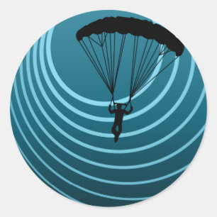 Skydiver Runder Aufkleber
