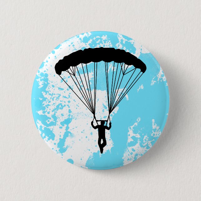 Skydiver Silhouette Button (Vorderseite)