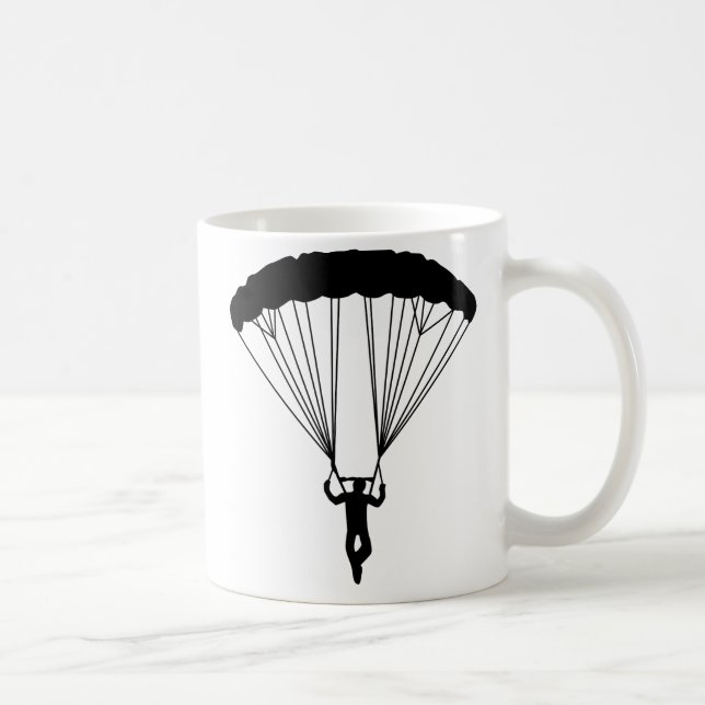 Skydiver Silhouette Kaffeetasse (Rechts)