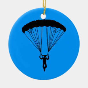 Skydiver-Silhouette Keramikornament