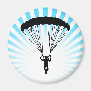 Skydiver Silhouette Magnet