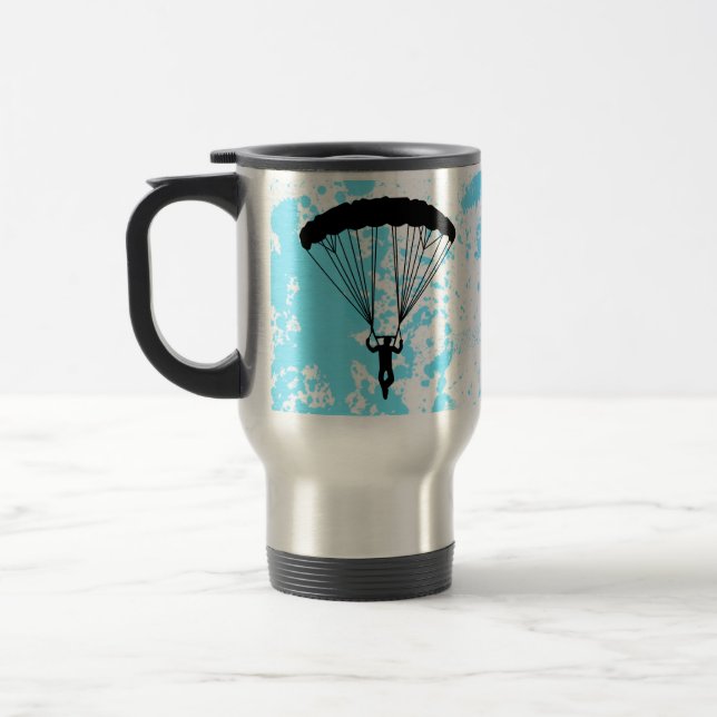 Skydiver-Silhouette Reisebecher (Links)