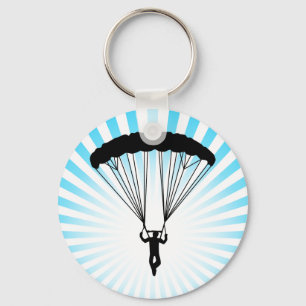 Skydiver-Silhouette Schlüsselanhänger