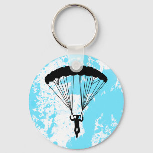Skydiver-Silhouette Schlüsselanhänger