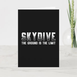 Skydiver Skydive Der Boden ist das Limit Vintag Karte
